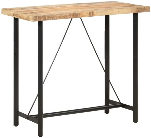 Bartisch, Küchentisch, Stehtisch 120x58x107 cm Raues Mangoholz