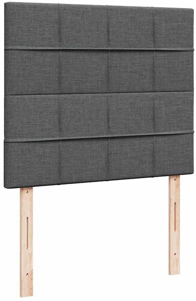 vidaXL Boxspringbett mit Matratze Dunkelgrau 120x200 cm Stoff 3294324 Bild 12