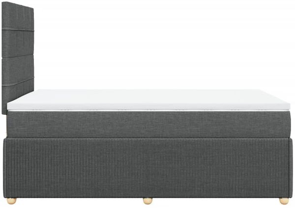 vidaXL Boxspringbett mit Matratze Dunkelgrau 120x200 cm Stoff 3294324 Bild 7
