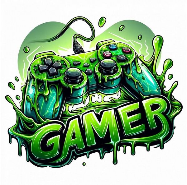 nikima Wandtattoo 259 Wandtattoo Gamer - Größe 500 x 500 mm (PVC-Folie), in 4 vers. Größen