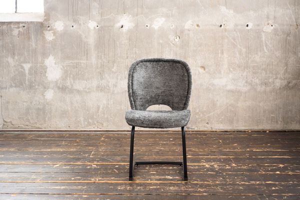 KAWOLA Stuhl JONA Esszimmerstuhl Stoff anthrazit 92 x 59 x 49 cm