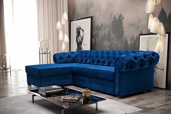MOEBLO Ecksofa Avia, mit Schlaffunktion mit Bettkasten Eckcouch Wohnlandschaft Sofa mit Ottomane Eckgarnitur Polsterecke, (BxTxH):280 x 180 x 81 cm