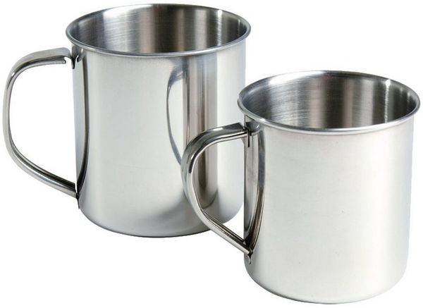 Mil-Tec Becher Militär Trinkbecher Edelstahl, Edelstahl