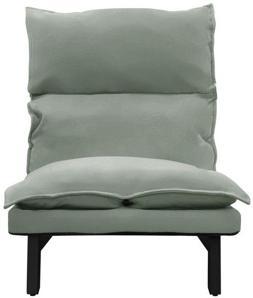 ML-DESIGN Loungesessel Bodenstuhl Bodensessel gepolstert mit Verstellbarer Rückenlehne, Sessel grau/grün aus Leinen stabilem Stahlgestell Boden Relaxsessel