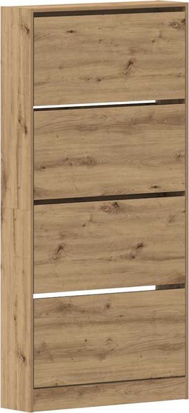 Schuhschrank, Schuhkipper für Flur, skandinavisch Artisan-Eiche 80 x 21 x 163,5 cm Holzwerkstoff