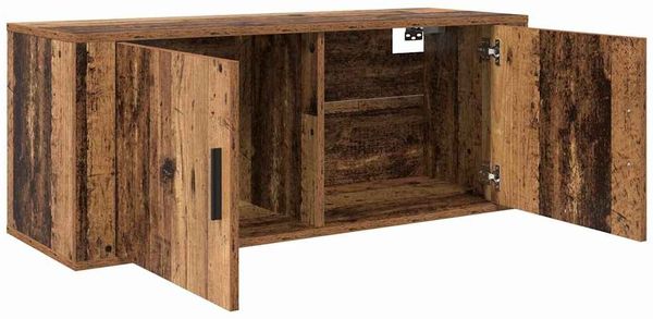 vidaXL Wandmontiertes TV-Regal Wandmontiert Altholz 100 x 34,5 x 40 cm 881153 Bild 5