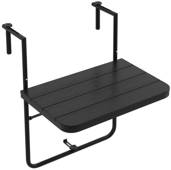 COSTWAY Balkonhängetisch Balkontisch, 3-stufig verstellbar