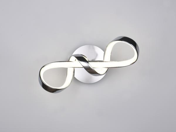 LED Wandleuchte PADUA dimmbar per Schalter, Chrom, Kristall, Breite 40cm