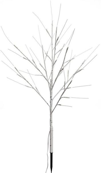 BONETTI LED Baum Weihnachtsdeko, LED fest integriert, Warmweiß, 3 Beleuchtete Deko-Sträucher in Birkenoptik, Höhe je 80 cm