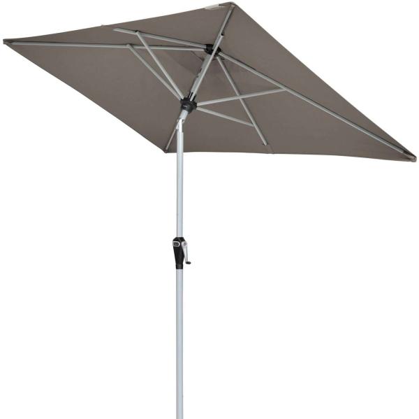 Doppler Active Auto Tilt 210x140 cm Sonnenschirm 5 Farben Balkonschirm Mittelmast 457460 846 Greige