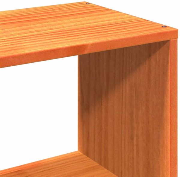 vidaXL Massivholzbett ohne Matratze Wachsbraun 75x190 cm Kiefernholz 3323715 Bild 10