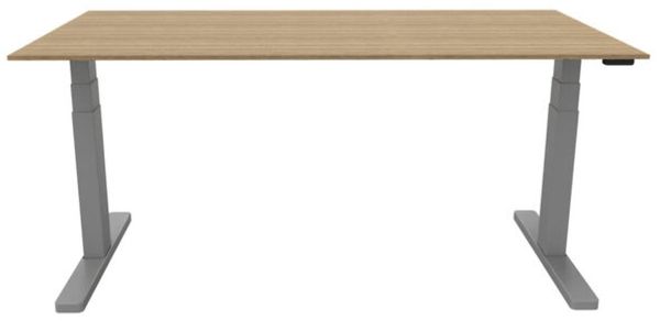 Q-Connect Schreibtisch elektrisch höhenverstellbar 160x80 cm eiche/silb