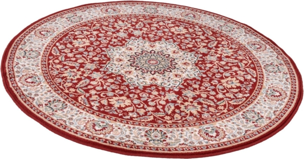 THEKO Wollteppich Dolna - 859, rund, Höhe: 10 mm, Kurzflor, reine Wolle, Orient-Optik Bild 5