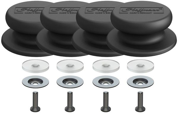 Hoffmann Germany Deckelgriff Ersatz Deckelknauf 4er Set, backofenfest, inkl. Schraube (Set, 4-St, 4x Deckelknauf inkl. Unterlegscheibe und Schraube), Universal, Unterlegscheibe & Schraube inklusive, 240°C