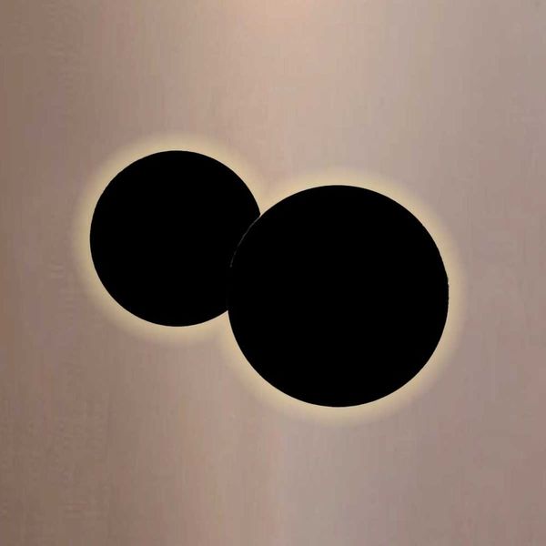 s.luce Cloud indirekte LED Wandleuchte Kombination Schwarz 40/50