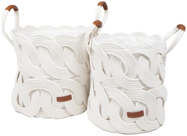 Kidsdepot Aufbewahrungskörbe-Set - Kenzo - Weiß (2