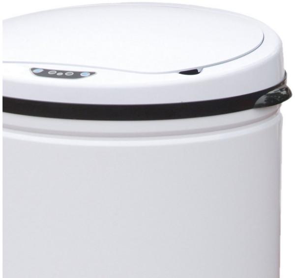 SVITA Mülleimer Sensormülleimer Rund, Abfalleimer, Küchenmülleimer, Mit Sensor, Softclose, 42L, Weiß Bild 2