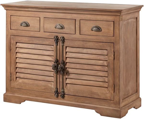 Sideboard Mango 120x45x90 beige geölt TOULOUSE #06