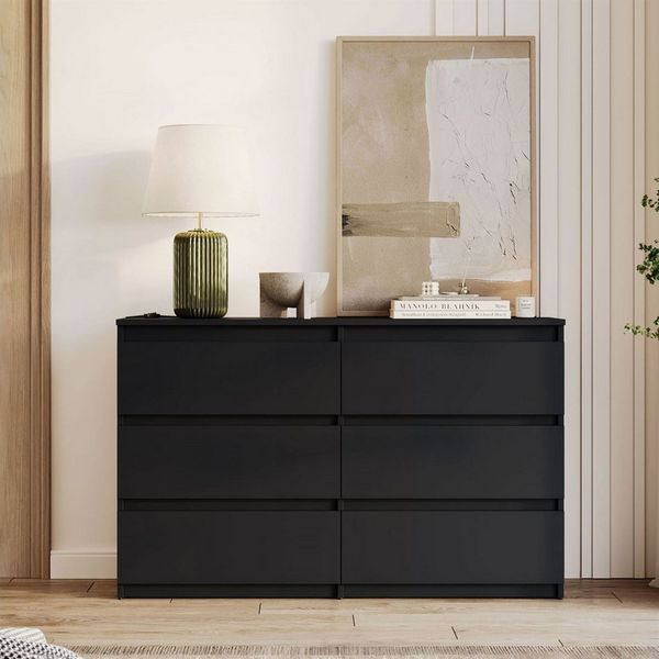 Lookway Kommode HANA M6– elegante Kommode mit geräumigen Schubladen, Breite: 120 cm und 140 cm