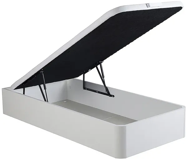 Vente-unique - WOLKENLOS Mattress and bed base set Holz, PlatteStoff Weiß - B 90 cm x H 30 cm15 cm x L 190 cm