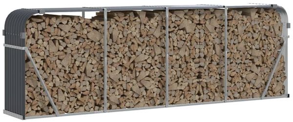 vidaXL Kaminholzunterstand Anthrazit 300x45x100 cm Verzinkter Stahl 364566 Bild 3