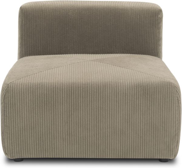 DOMO. collection Polsterhocker 800011, 1FEL, Rechteckig, individuell kombinierbar, modularer Cord Fußhocker, Polstergarnitur, 85 x 108 x 69 (BxTxH), schlamm