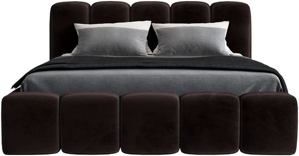 A&J MöbelLand 'Sonic' Polsterbett, Polyester, Espresso, 90 x 200, mit Lattenrost, mit Bettkasten Bild 3
