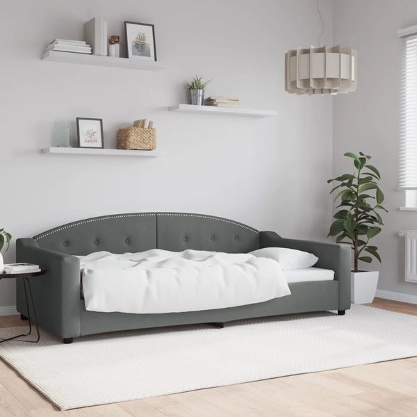 vidaXL Tagesbett Dunkelgrau 100x200 cm Stoff 354189