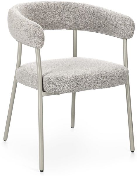 Esszimmerstuhl Giaele aus Boucle-Stoff, Sand, 60 x 57 x 76 cm