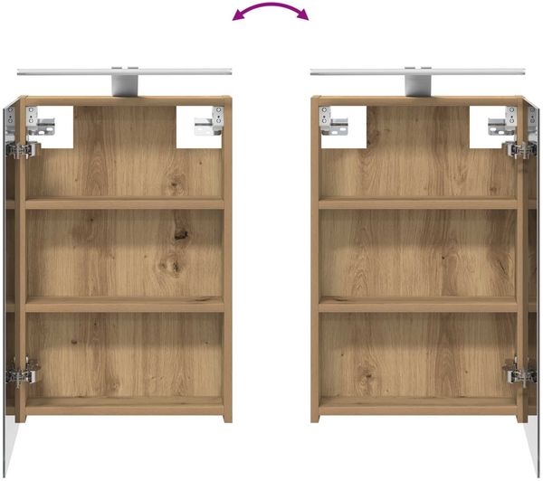 vidaXL Badezimmerschrank-Set 3 pcs 120 x 10,5 x 60,5 cm Holzwerkstoff 3403743 Bild 12