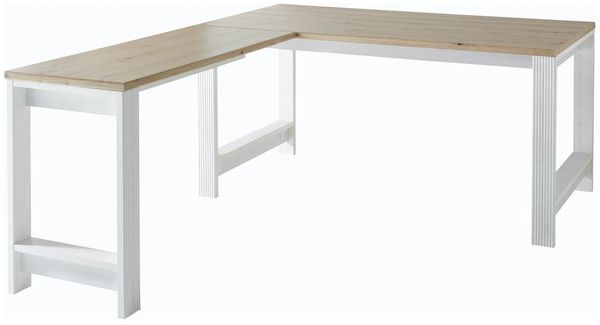 Eckschreibtisch JASMIN im Landhausstil Schreibtisch Pinie und Eiche