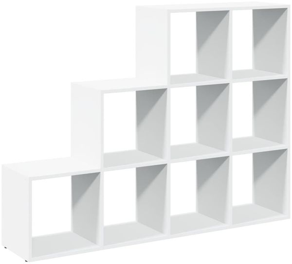 Raumteiler-Bücherregal 3 Stufen, Holzwerkstoff, Weiß, 137,5 x 29 x 103,5 cm Bild 6