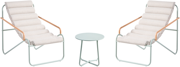 Lounge Set mit Tisch 2-Sitzer PASTO Metall Mintgrün