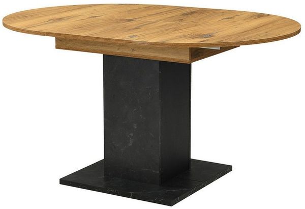 B&D home Säulen-Esstisch WIM, Holztisch, rund, ausziehbar 100-140cm, 4-6 Personen, versch. Farben