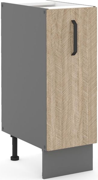 Küche SCANDI Unterschrank 30 cm Fischgrät Schrankauszug Küchenzeile Küchenblock