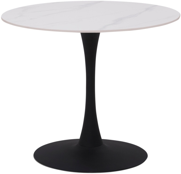 Hela Tische, Esstisch Rund Paola, Dekor Marmoroptik, Steinplatte-Sintered Stone 16mm Matt weiß, Maß Ø90x75 cm Bild 5