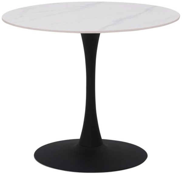 Hela Tische, Esstisch Rund Paola, Dekor Marmoroptik, Steinplatte-Sintered Stone 16mm Matt weiß, Maß Ø90x75 cm Bild 4