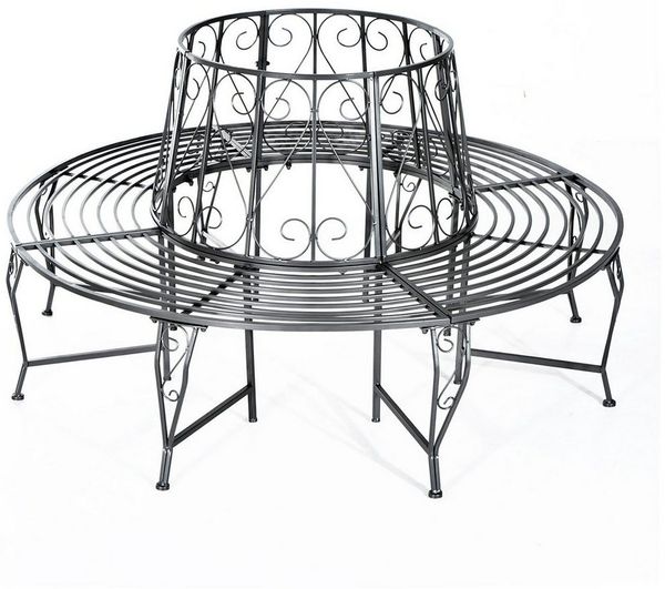 Outsunny Gartenbank Baumbank im geschmackvollen Design