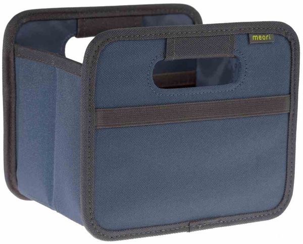 Meori Aufbewahrungsbox Klappbox Ordnungssystem Faltbox Mini 1,8 l Marine blau Uni