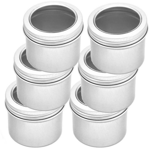 maDDma Dose 6 Dose aus Aluminium rund mit Deckel Metalldosen Behälter (6er Pack, 6 St), rund