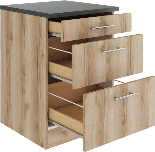 OPTIFIT Unterschrank Bella Breite 60 cm, 2 Auszüge, 1 Schubkasten Bild 2