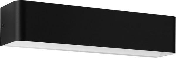 EGLO LED Wandleuchte Sania 4 - Modernes Up & Down Licht für Flur und Wohnzimmer, Aluminium Schwarz-Weiß, Warmweiß, 12W, 1400 Lumen, 36,5 x 8 cm, indirekte Beleuchtung