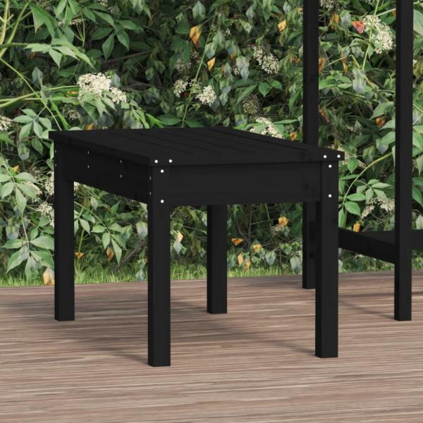 vidaXL Gartenbank Schwarz 80x44x45 cm Massivholz Kiefer 824001