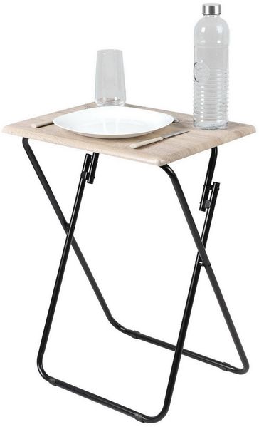 Urban Living Klapptisch faltbarer Tisch PRAKTIK klappbarer Falttisch Beistelltisch, mobil einsetzbar, platzsparend zu verstauen
