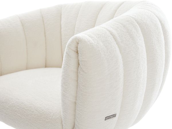Freischwinger Jada-Flex Bouclé Soft Beige Freischwinger flach Effektfinish Titan Taschenfederkern Bild 4
