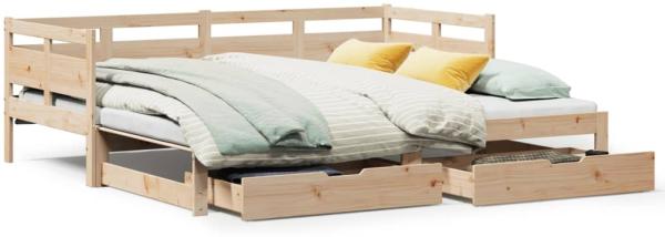 vidaXL Tagesbett Ausziehbar mit Schubladen ohne Matratze 90x200 cm 3302231