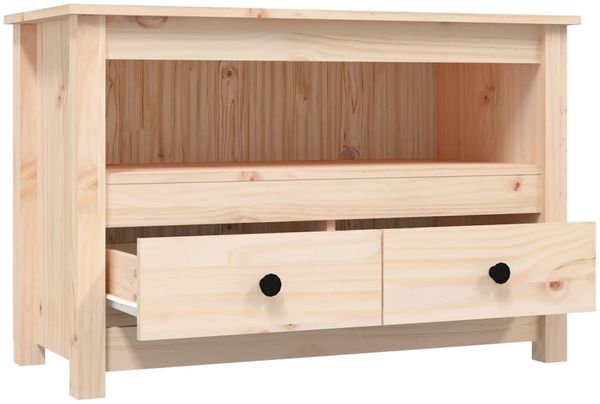 vidaXL TV-Schrank 79x35x52 cm Massivholz Kiefer 821497 Bild 7