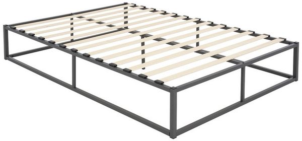 ML-Design Metallbett 140x200 cm auf Stahlrahmen mit Lattenrost, Anthrazit, Metall Bettgestell, robust, leichte Montage, Bett für Schlafzimmer der Jugendliche, Erwachsene, Doppelbett Ehebett Gästebett