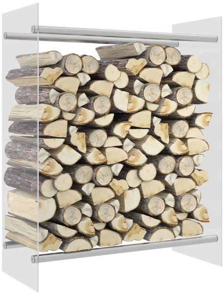 vidaXL Brennholzregal Transparent 80x35x100 cm Hartglas 327469