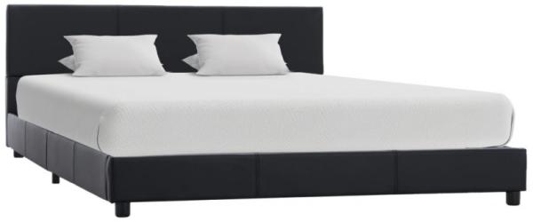 vidaXL Bettgestell Schwarz Kunstleder 140x200 cm 284771